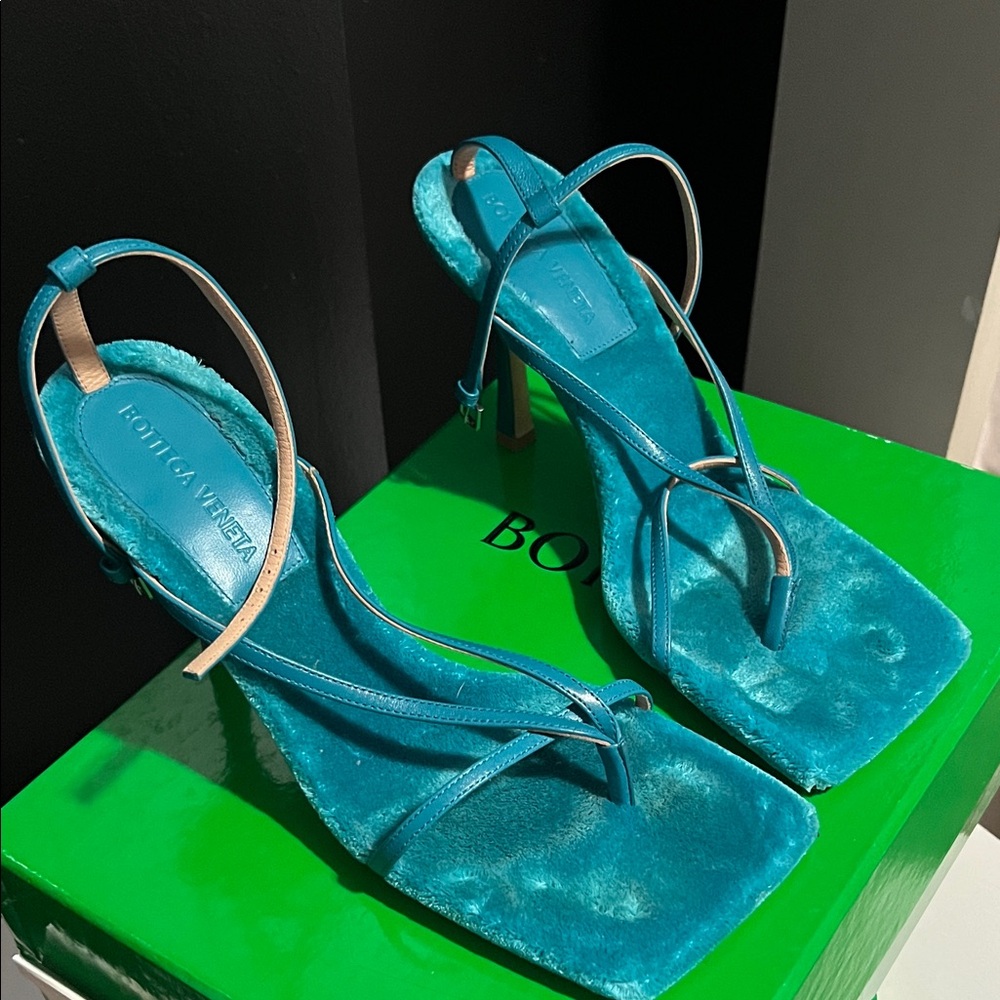 Bottega Veneta Aqua Blue Heels